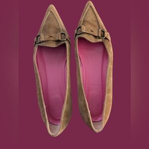 J. Crew Leather/Suede Pointe Flats- EUC